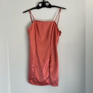 Burnt orange mini dress